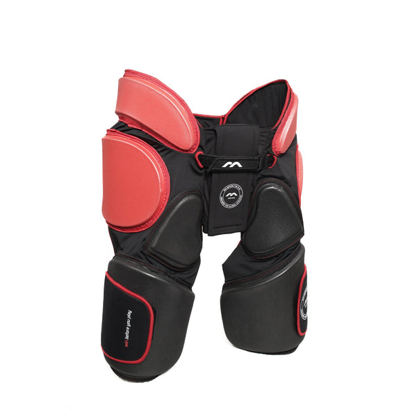 Mercian Evolution 1 Girdle  with Overshorts - International Level Protection for Goalkeepers (Black/Red)