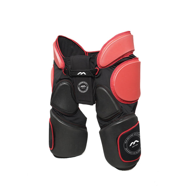 Mercian Evolution 1 Girdle  with Overshorts - International Level Protection for Goalkeepers (Black/Red)