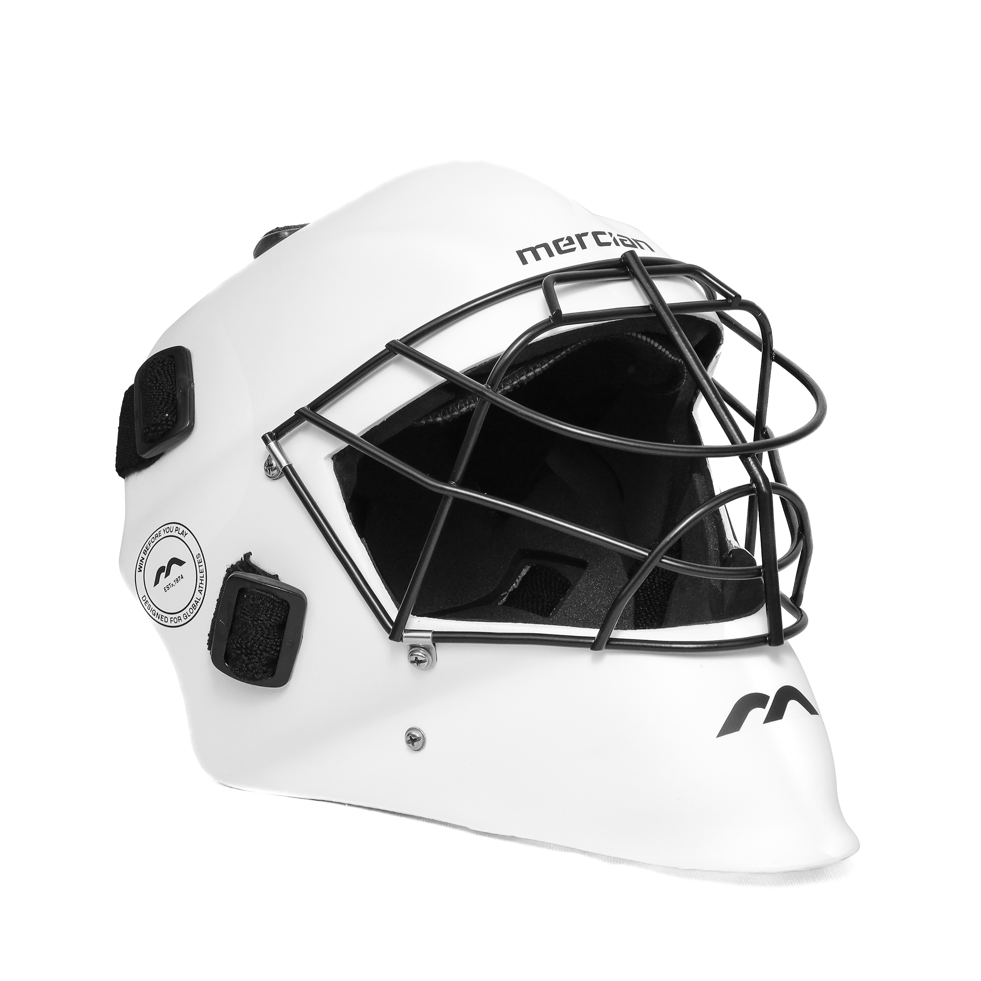 Mercian Genesis Hockey Helmet ‚ Fibreglass Shell, Cats-Eye Grill, Superior Protection