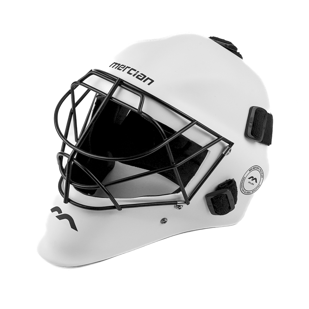 Mercian Genesis Hockey Helmet ‚ Fibreglass Shell, Cats-Eye Grill, Superior Protection