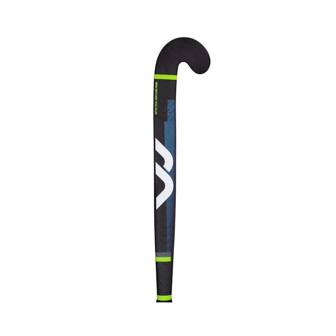 Mercian Elite CKF90i indoor hockey stick in carbon and blue iridescent finish